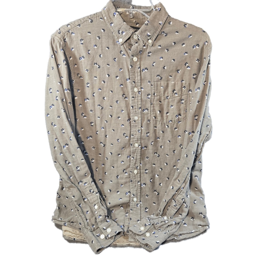 Banana Republic Men's Dress Shirt Medium Floral Print Long Sleeve Slim‎ Untucked